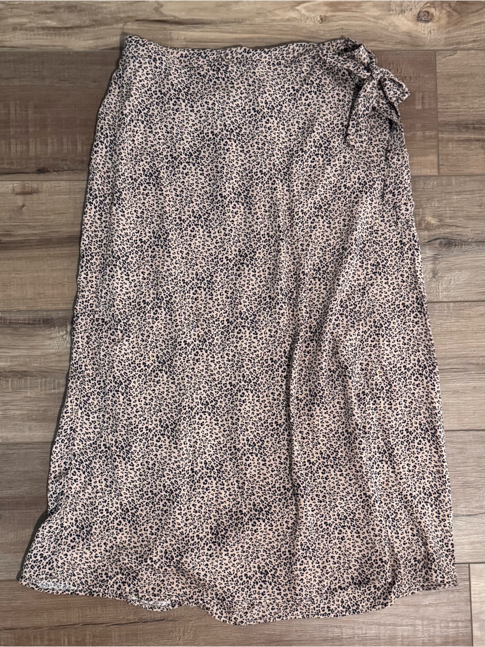 URBAN Romantics Tan and Black Leopard Print Midi Skirt